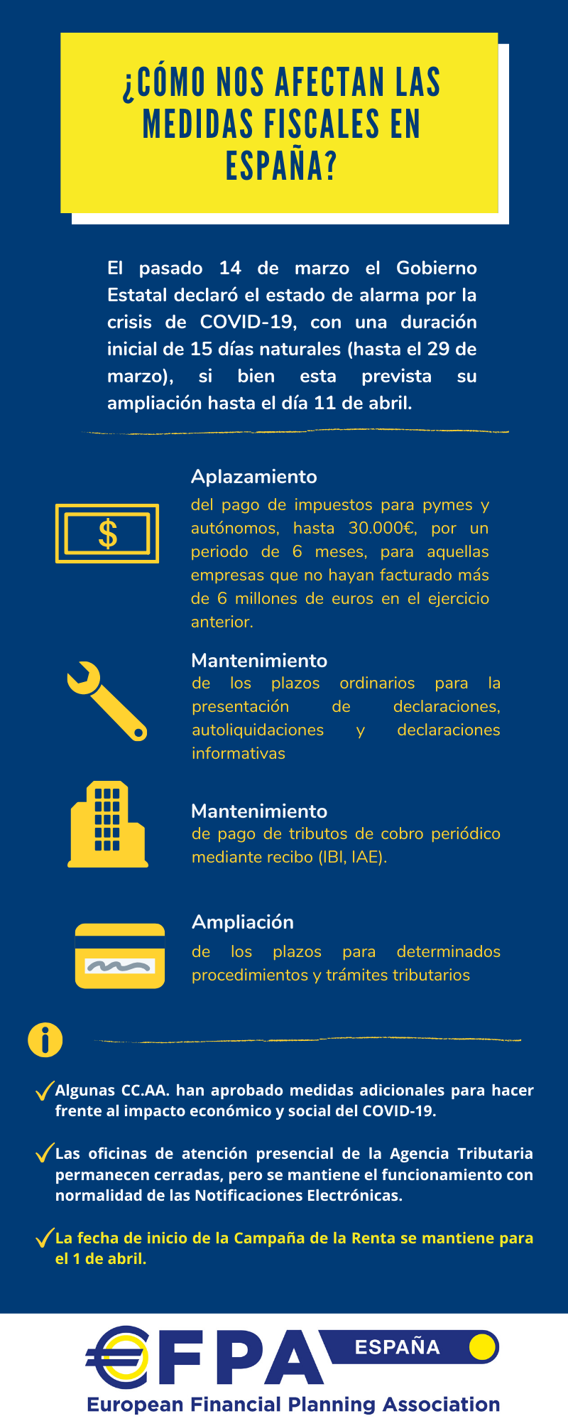 Cinco claves para entender las medidas fiscales por el COVID-19